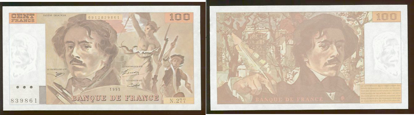 100 francs Delacroix 1995 New